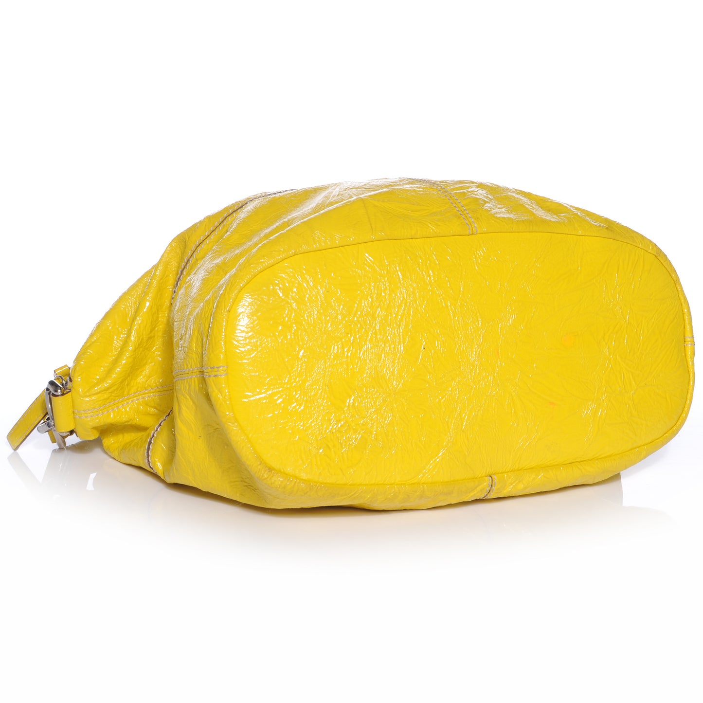 Crinkled Patent Leather Medium Nightingale Yellow