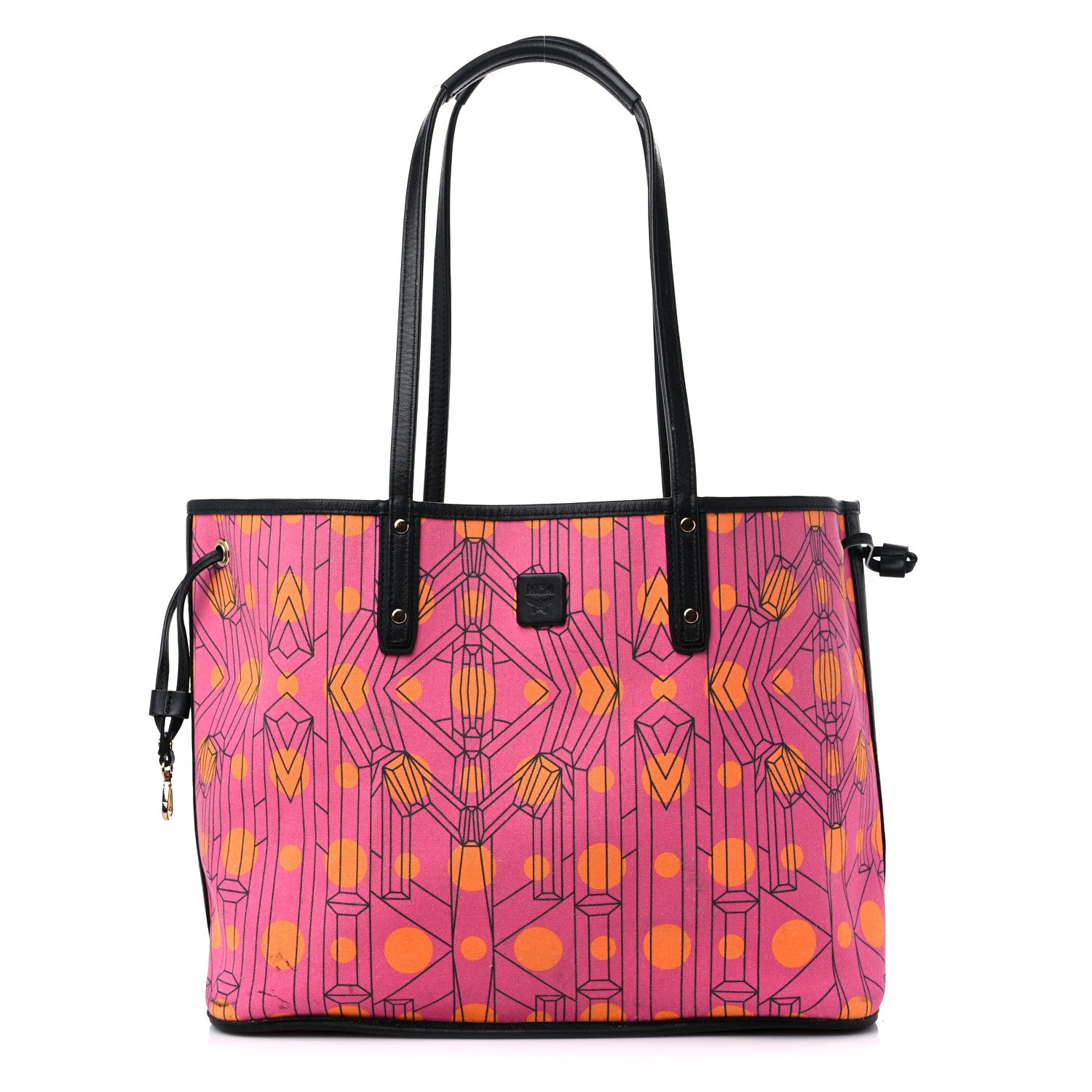 MCM Visetos Medium Project Reversible Shopper Tote Cognac 10 of 17
