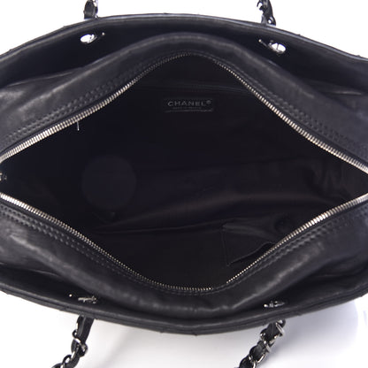 Chanel Calfskin Large Diamond Stitch Tote Black 7 of 11