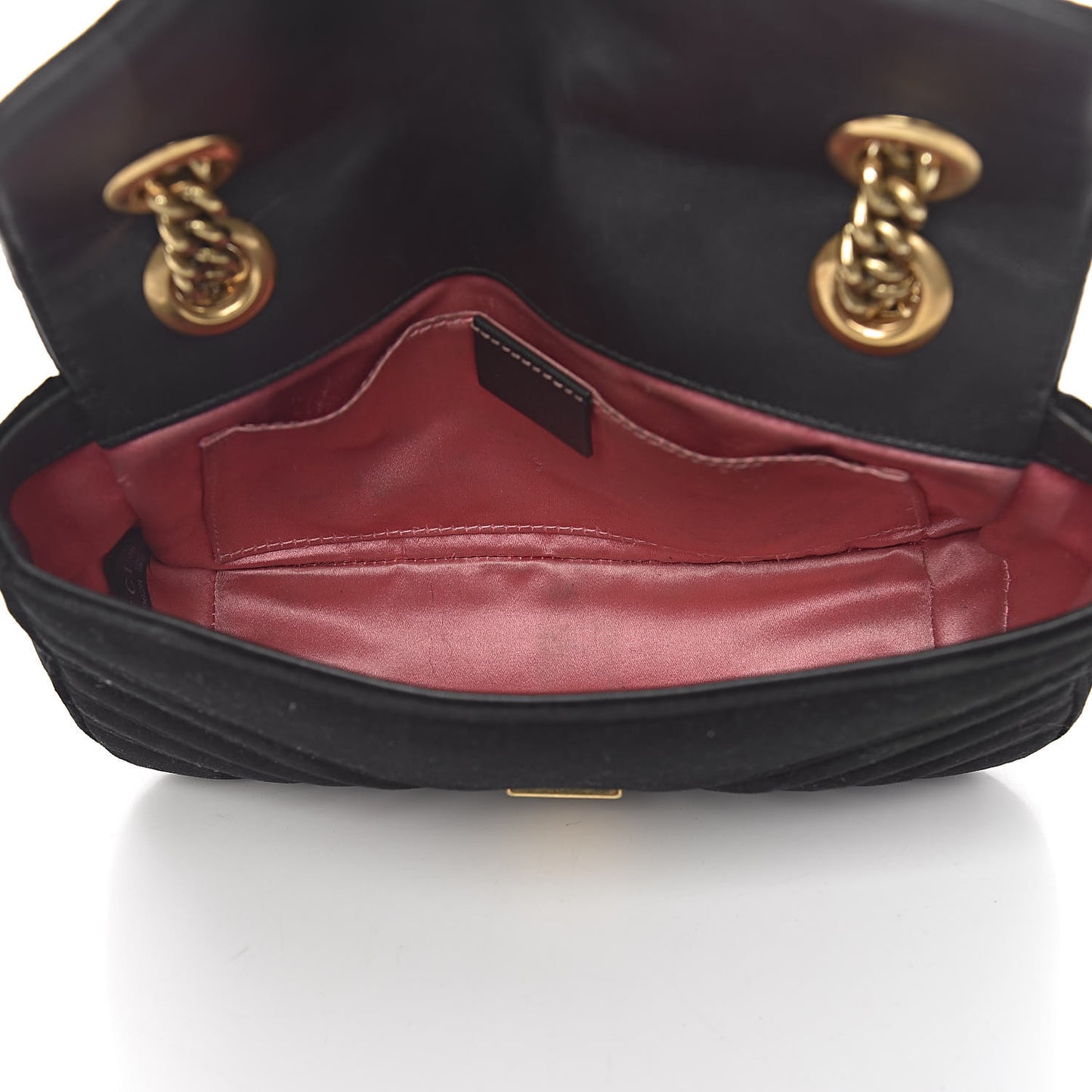Velvet Matelasse Mini GG Marmont Shoulder Bag Black