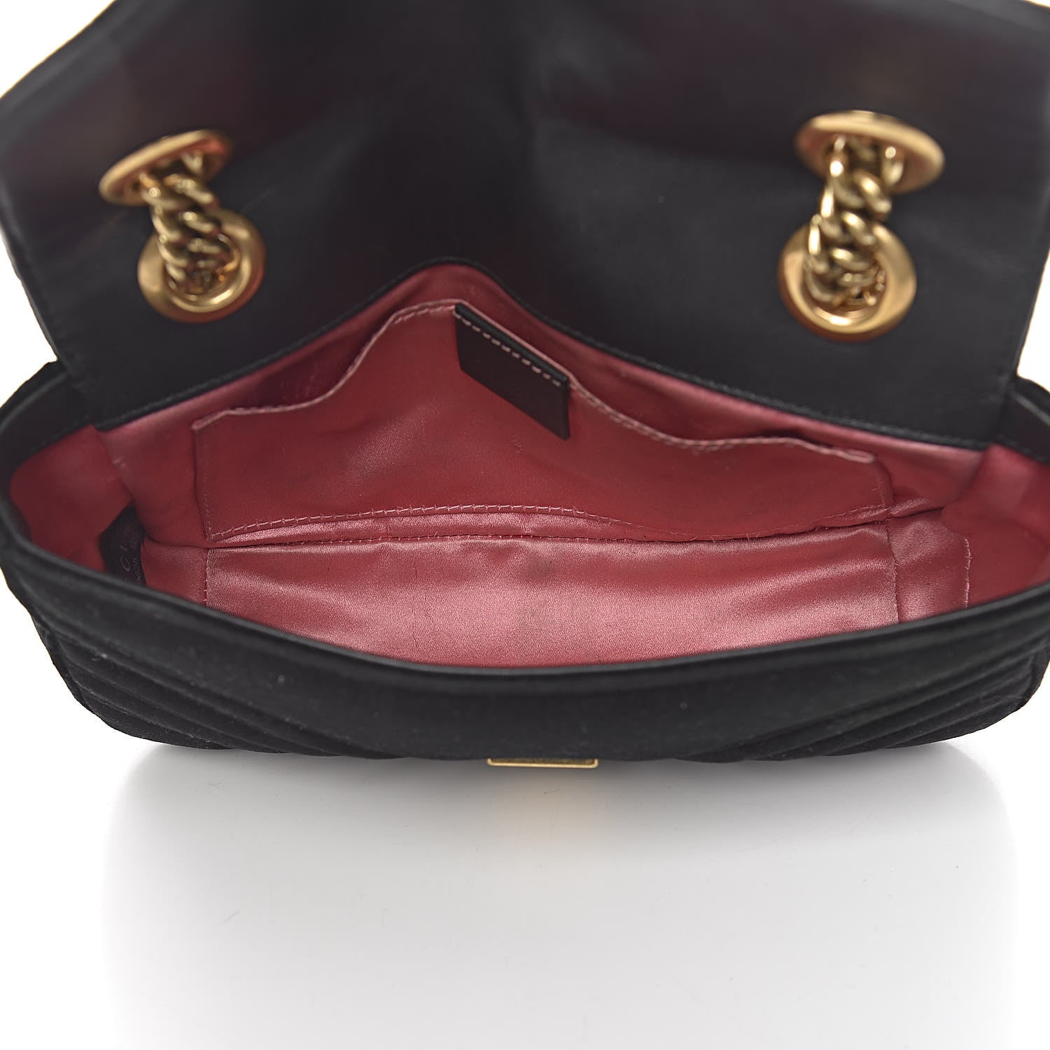 Gucci Velvet Matelasse Mini GG Marmont Shoulder Bag Black 5 of 15