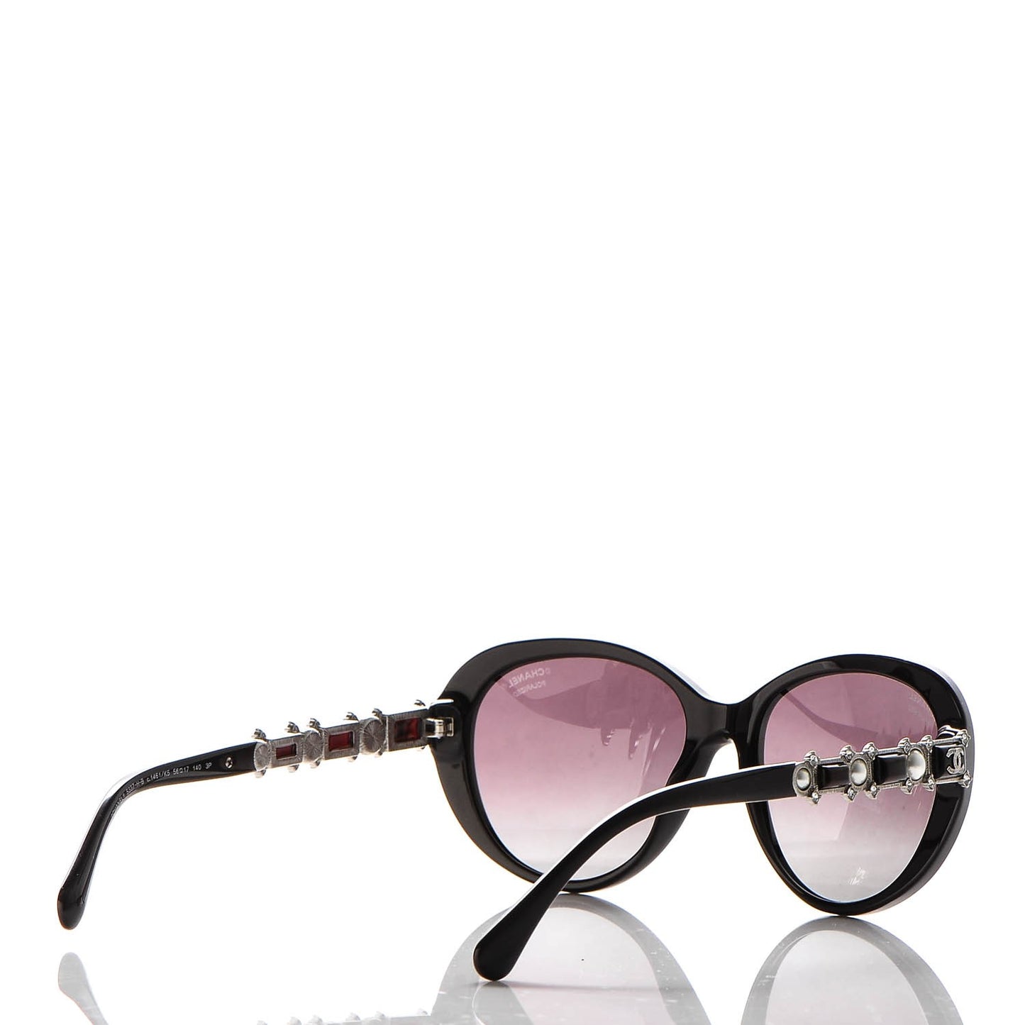Pearl Crystal Bijoux Sunglasses 5337 Burgundy