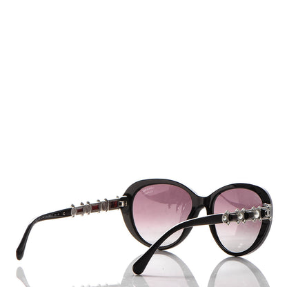 Chanel Pearl Crystal Bijoux Sunglasses 5337 Burgundy 4 of 9