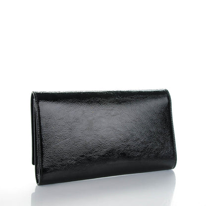 Saint Laurent Textured Patent Monogram Large Belle De Jour Clutch Black 3 of 8