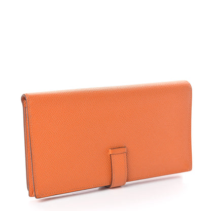 Hermes Epsom Bearn Gusset Wallet Orange 3 of 7