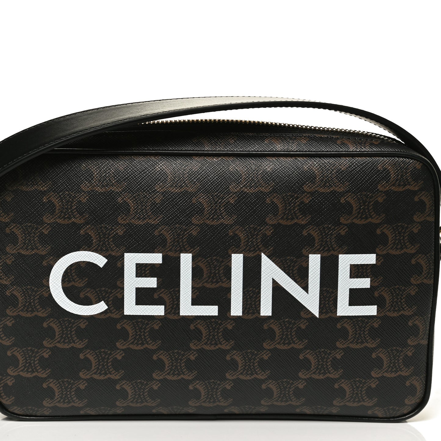 Triomphe Canvas Medium Messenger Bag Black