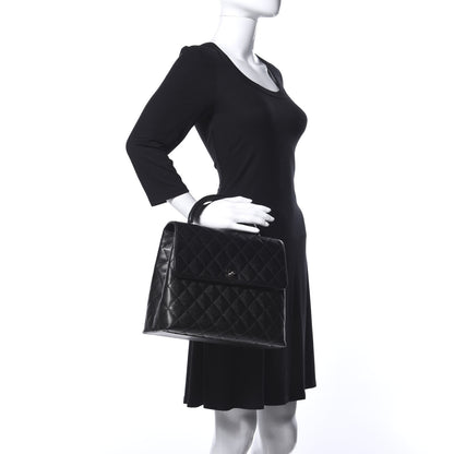 Chanel Caviar Quilted Jumbo Kelly Flap Black 2 of 13
