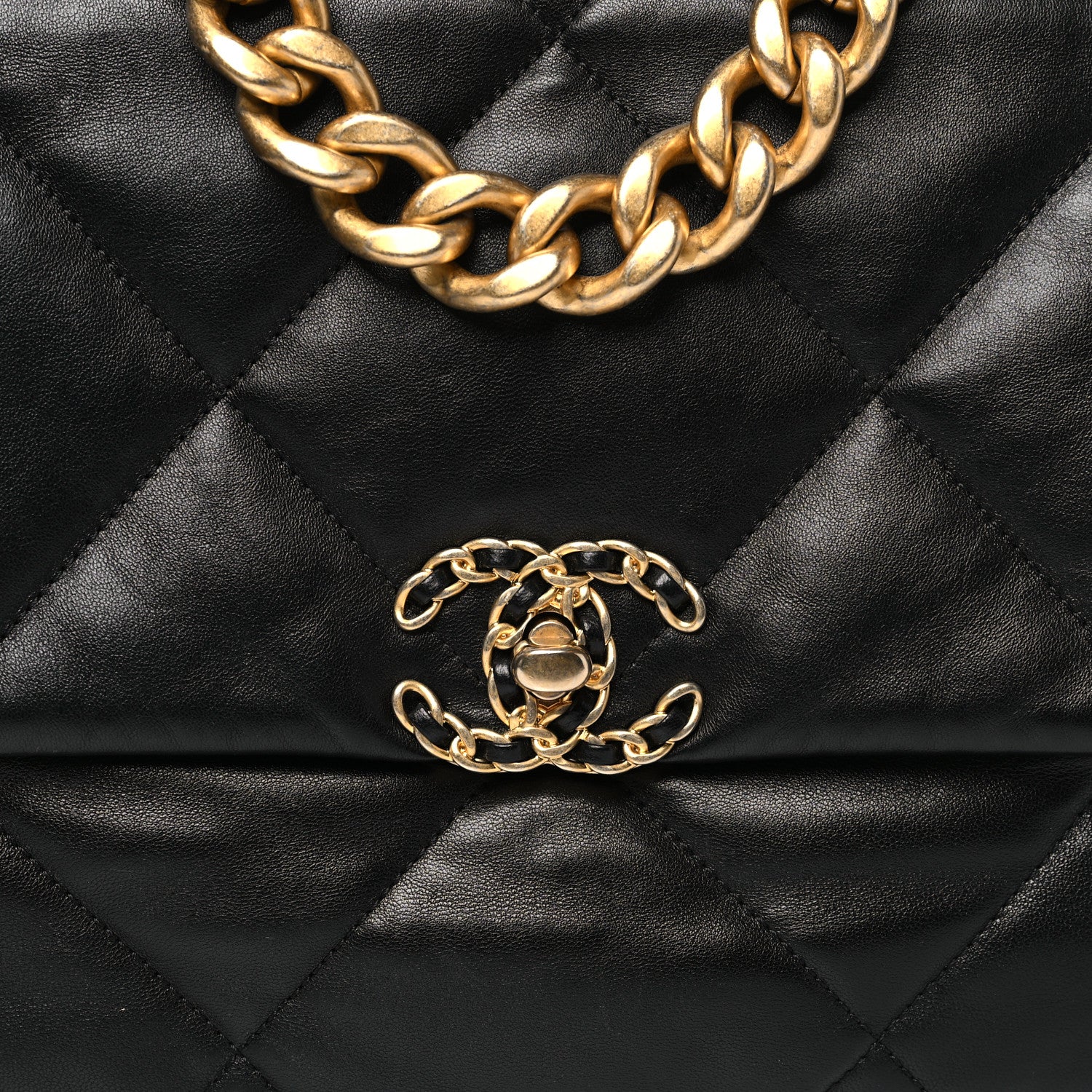 Chanel Lambskin Quilted Large Chanel 19 Flap Black 8 of 11