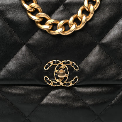 Chanel Lambskin Quilted Large Chanel 19 Flap Black 8 of 11
