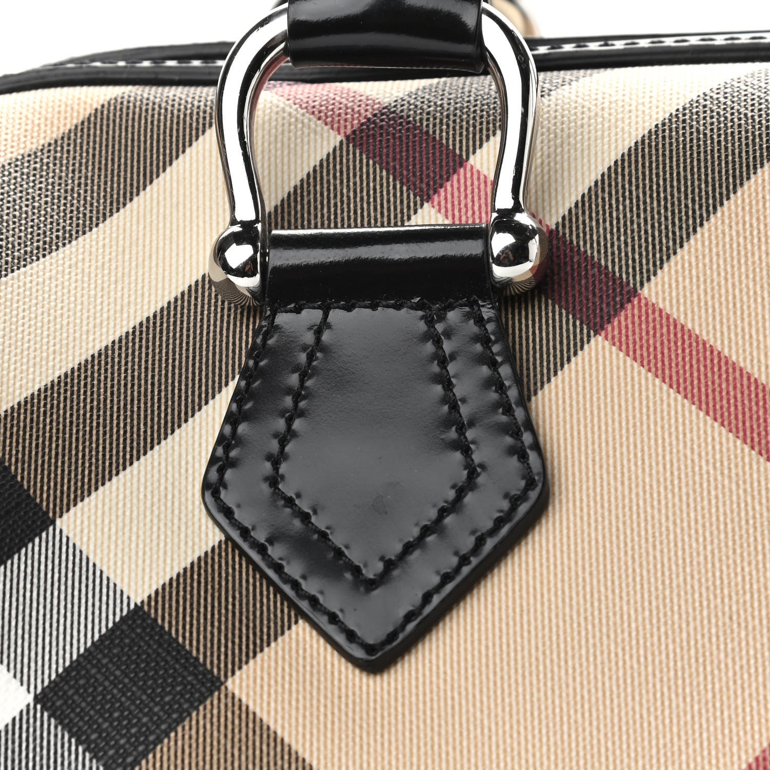 Burberry Nova Check Bowling Bag Black 9 of 10