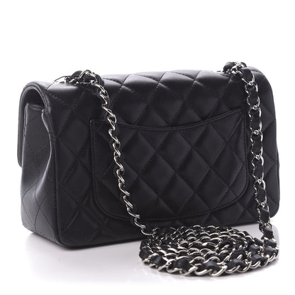 Chanel Lambskin Quilted Mini Rectangular Flap Black 3 of 10