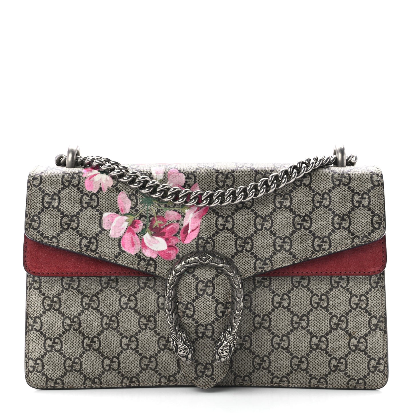 GG Supreme Monogram Blooms Small Dionysus Shoulder Bag Beige Multicolor Dry Rose