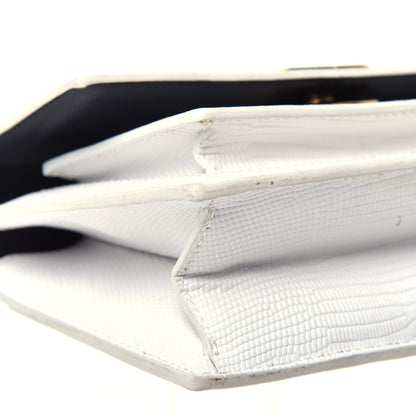 Balenciaga Patent Calfskin Lizard Embossed XS Sharp Top Handle Bag White 11 of 12
