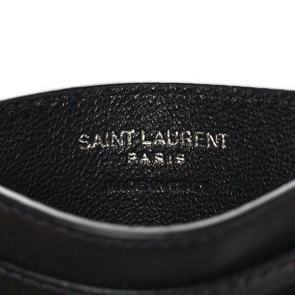 Saint Laurent Calfskin Y Quilted Monogram LouLou Credit Card Case Black 6 of 10