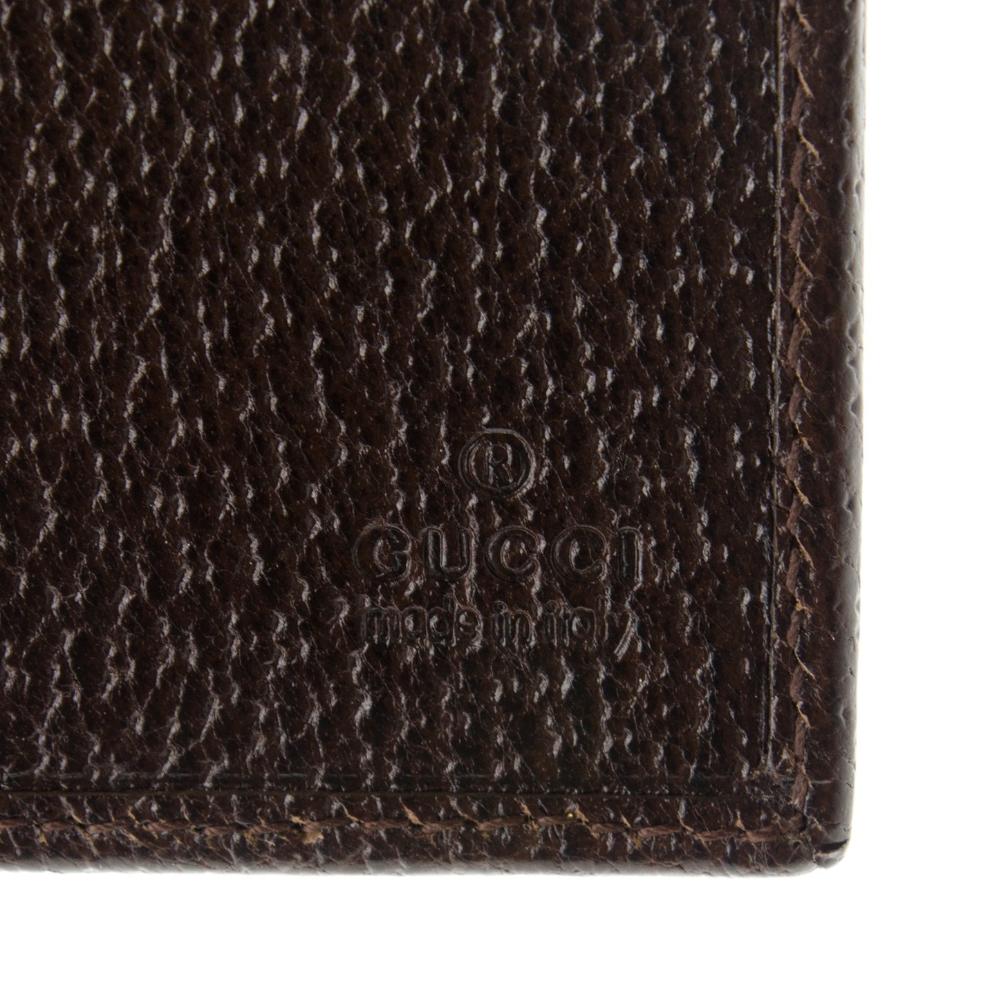 Mens Monogram Bi-Fold Wallet Dark Brown