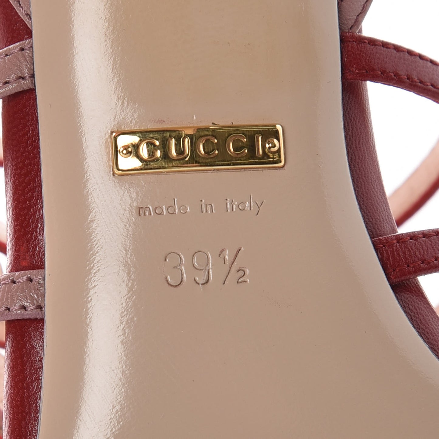 Malaga Kid Aneta Ladder-Strap 95mm Sandals 39.5 Carmine Rose