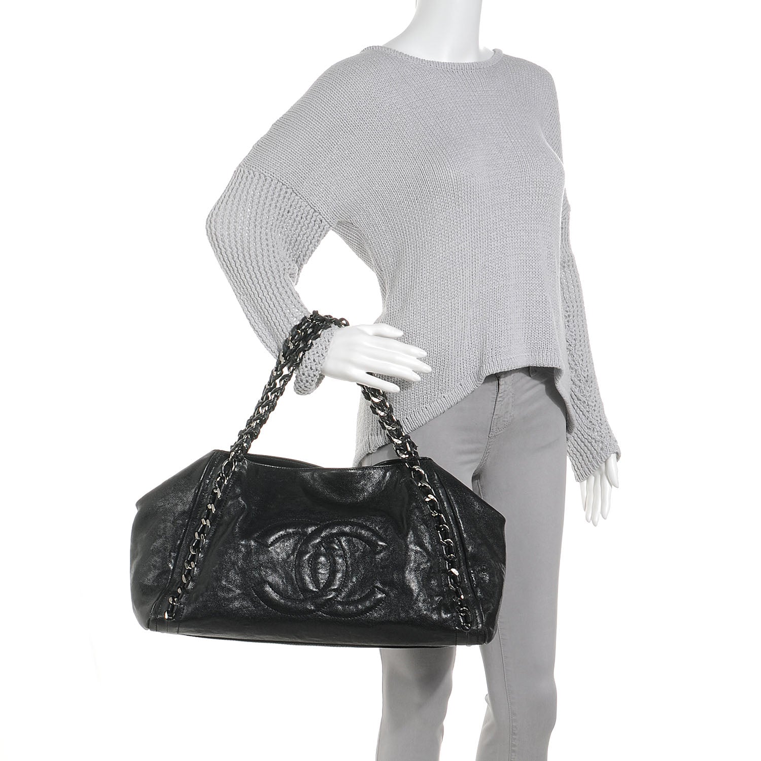 Chanel Caviar Modern Chain Tote Black 2 of 7