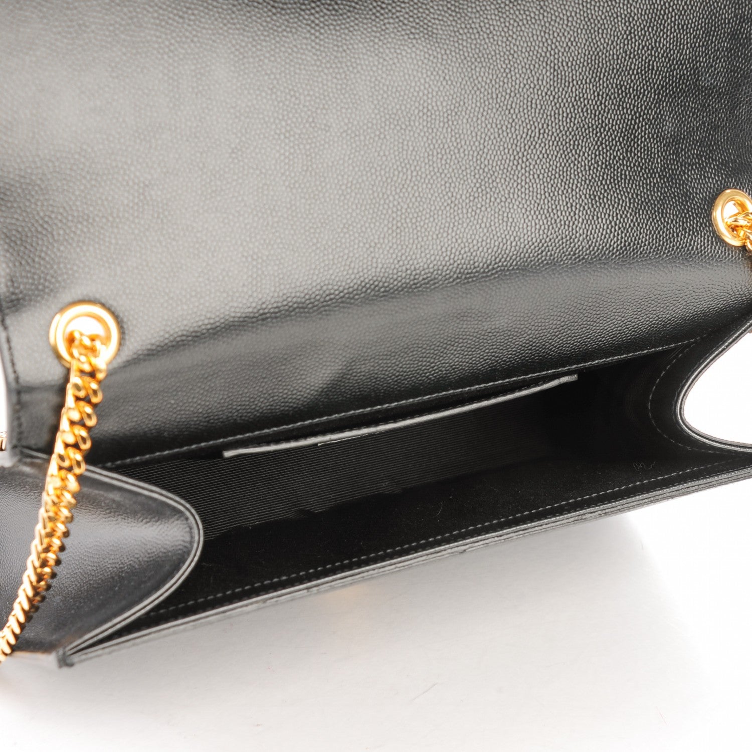 Saint Laurent Grain De Poudre Medium Classic Monogram Kate Satchel Black 5 of 7