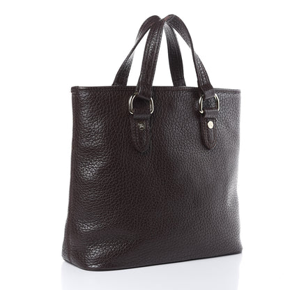 Burberry Grainy Calfskin Tote Dark Brown 3 of 12