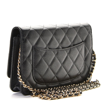 Chanel Caviar Quilted Wallet On Chain WOC Black 5 of 7