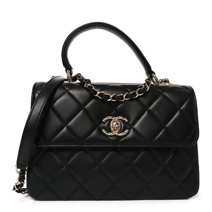 Chanel Lambskin Quilted Small Trendy CC Flap Dual Handle Bag Black 1 of 10