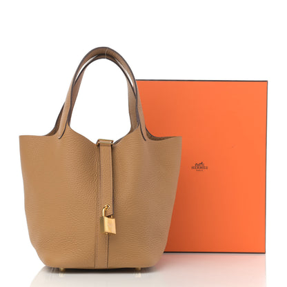 Hermes Taurillon Clemence Picotin Lock 18 PM Biscuit 13 of 13