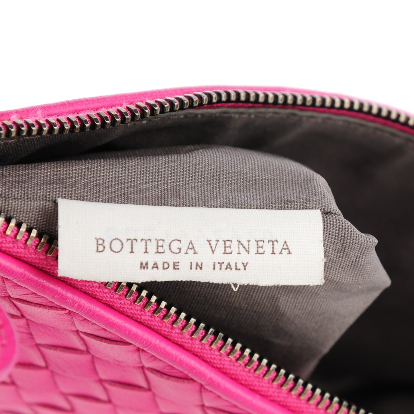 Nappa Intrecciato Cosmetic Pouch Rosa Shock