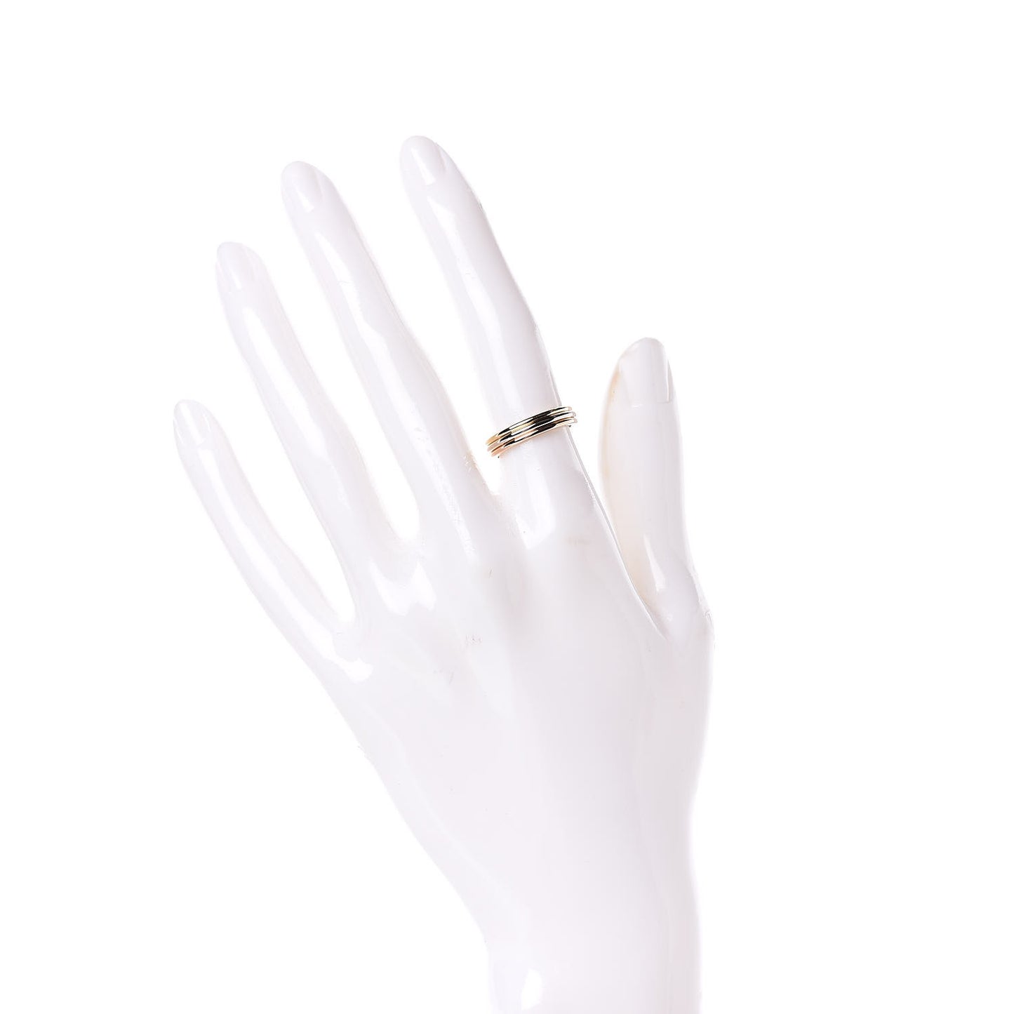 18K White Pink Yellow Gold Trinity Wedding Band Ring 49 4.75