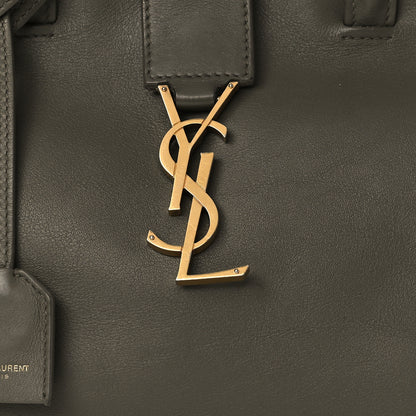 Saint Laurent Calfskin Baby Monogram Downtown Cabas Earth 6 of 8