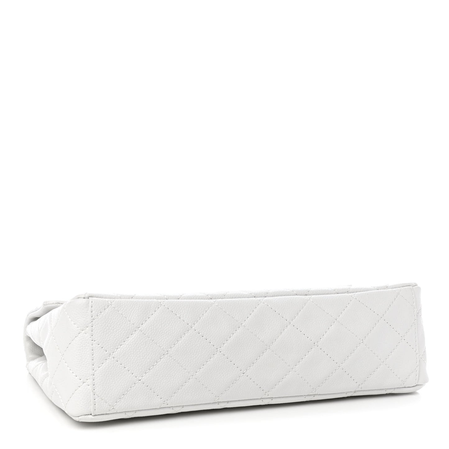Caviar Quilted Maxi Single Flap White
