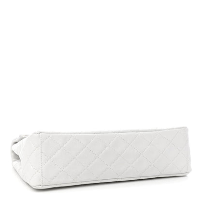 Chanel Caviar Quilted Maxi Single Flap White 3 of 8