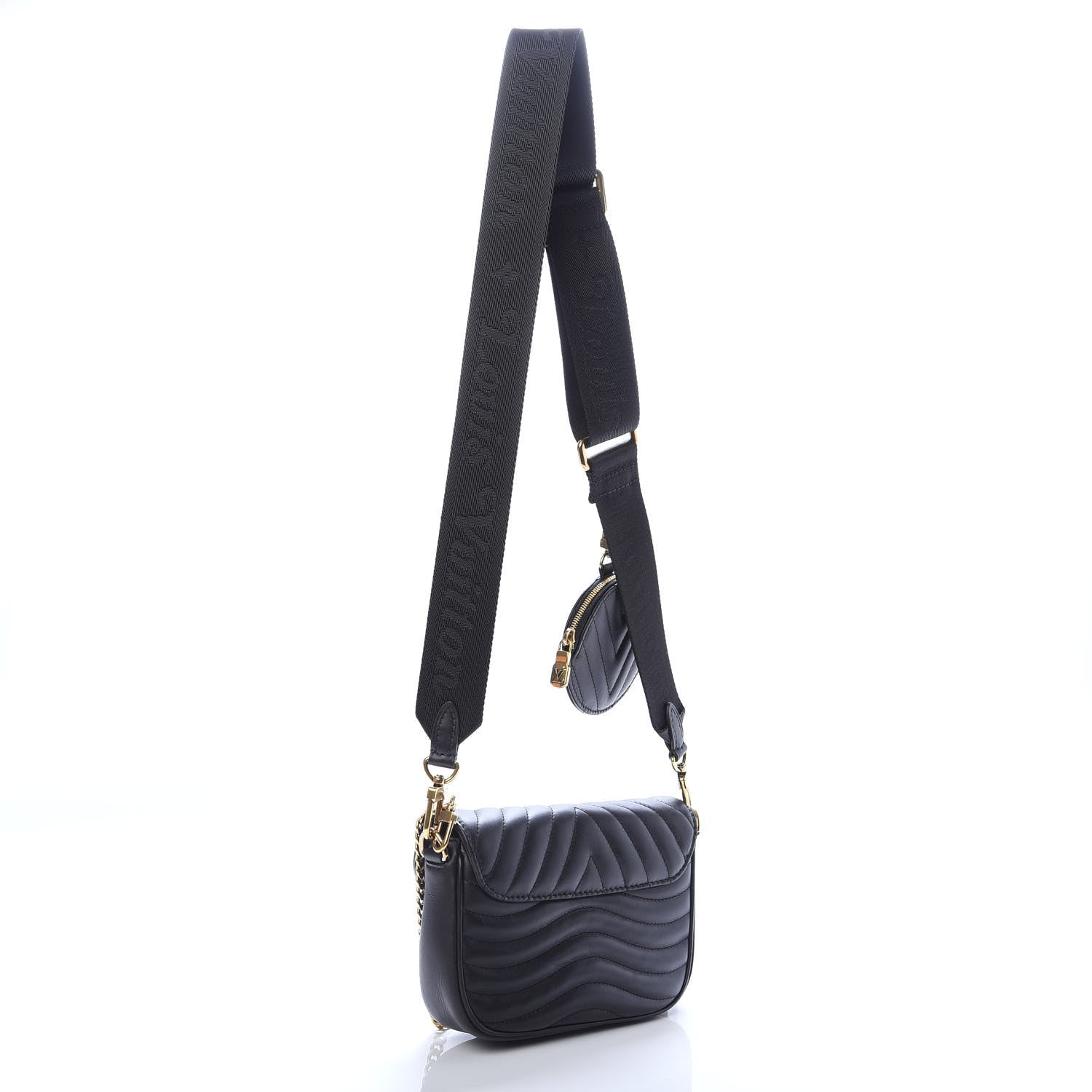 Louis Vuitton Calfskin New Wave Multi Pochette Black 3 of 10
