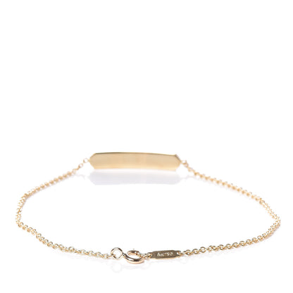 Tiffany 18K Yellow Gold Small Tag Chain Bracelet 3 of 6