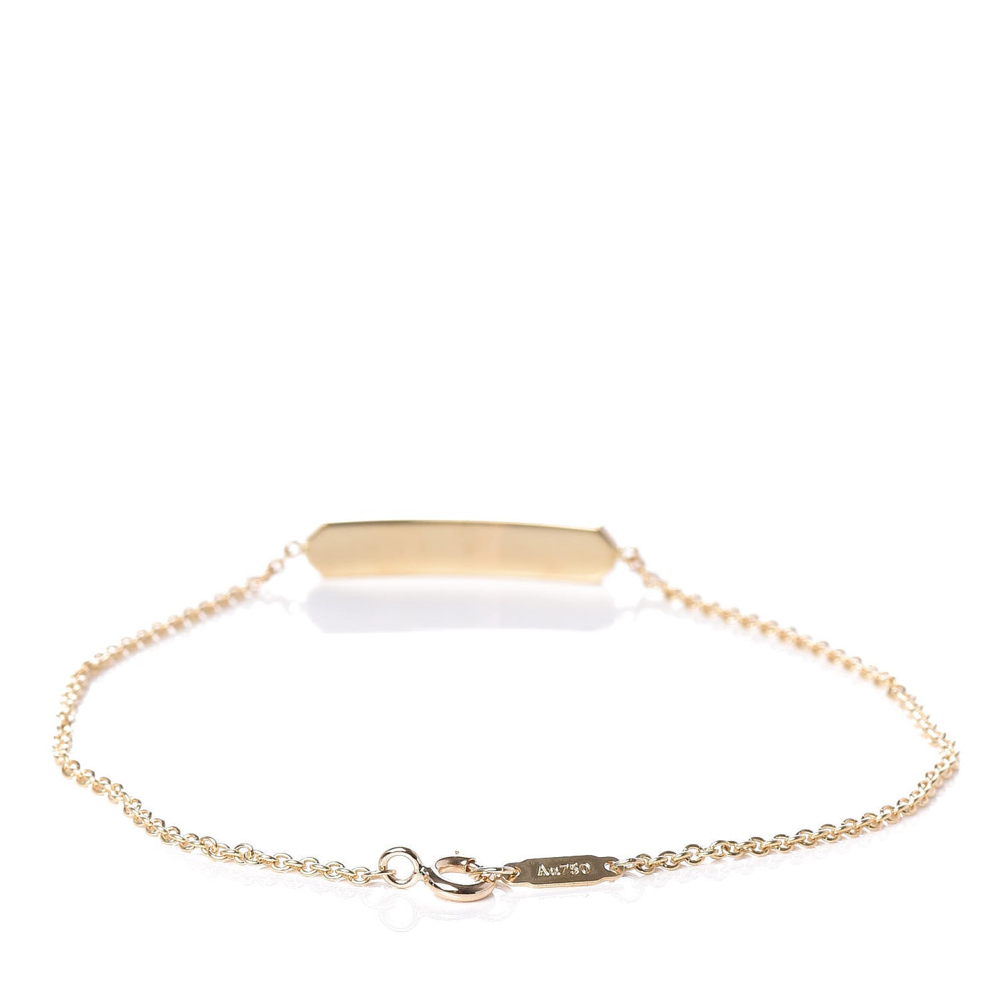 18K Yellow Gold Small Tag Chain Bracelet