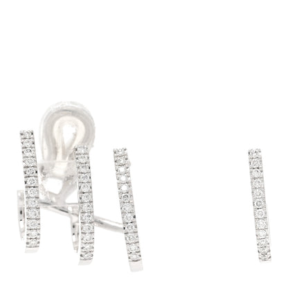 Messika 18K White Gold Diamond Muliti-Creoles Gatsby Earrings 1 of 7
