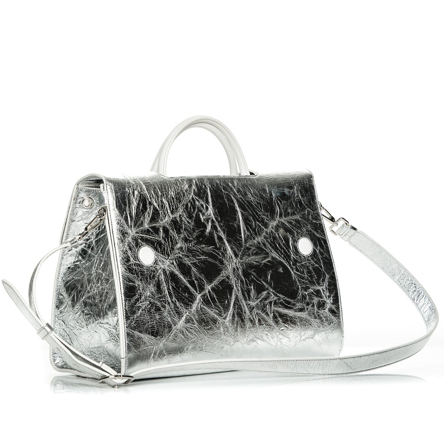 Christian Dior Metallic Calfskin Large Diorever Flap Silver 3 of 7