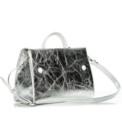 Christian Dior Metallic Calfskin Large Diorever Flap Silver 3 of 7