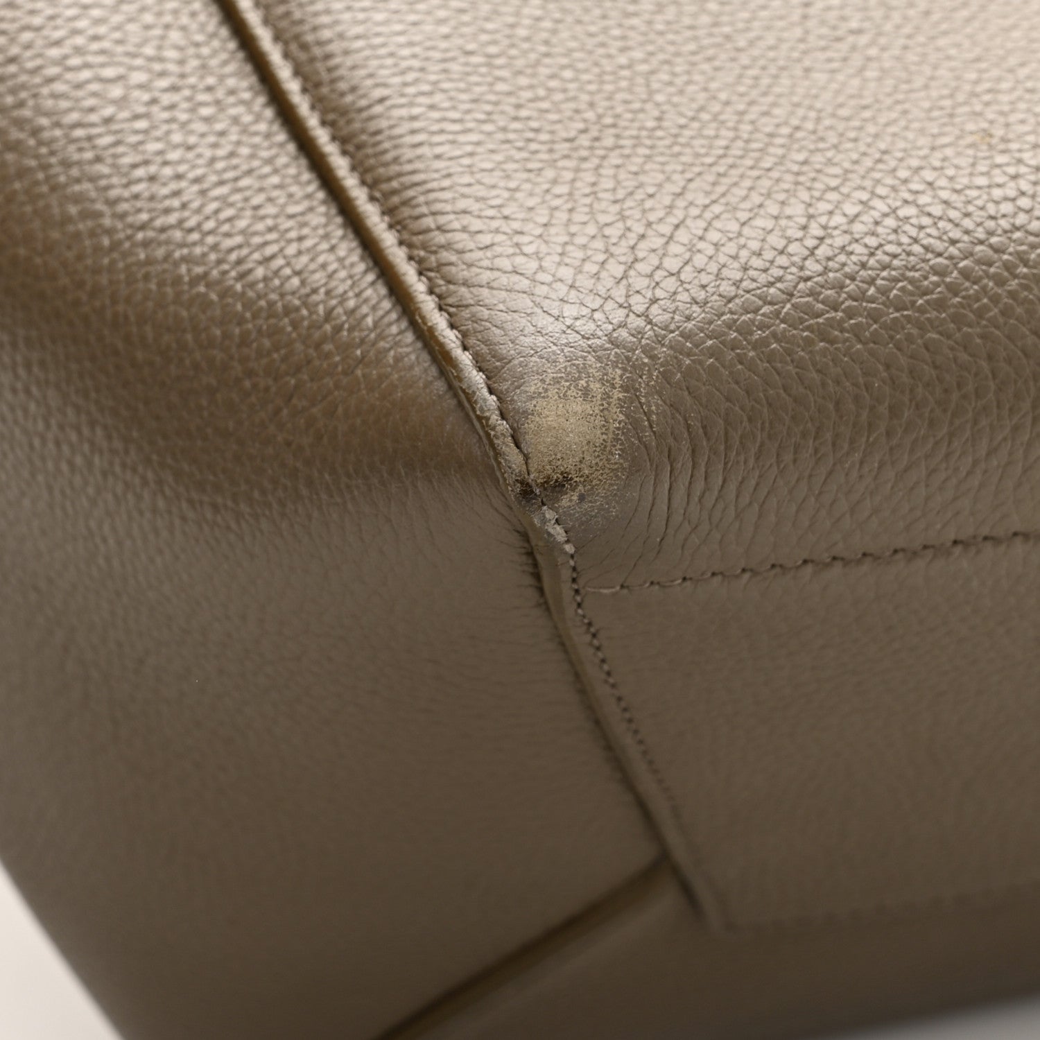 Celine Soft Grained Calfskin Sangle Bucket Bag Taupe 9 of 17