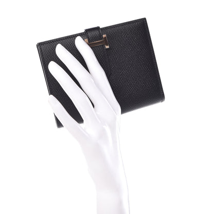 Hermes Epsom Bearn Compact Wallet Black 2 of 8