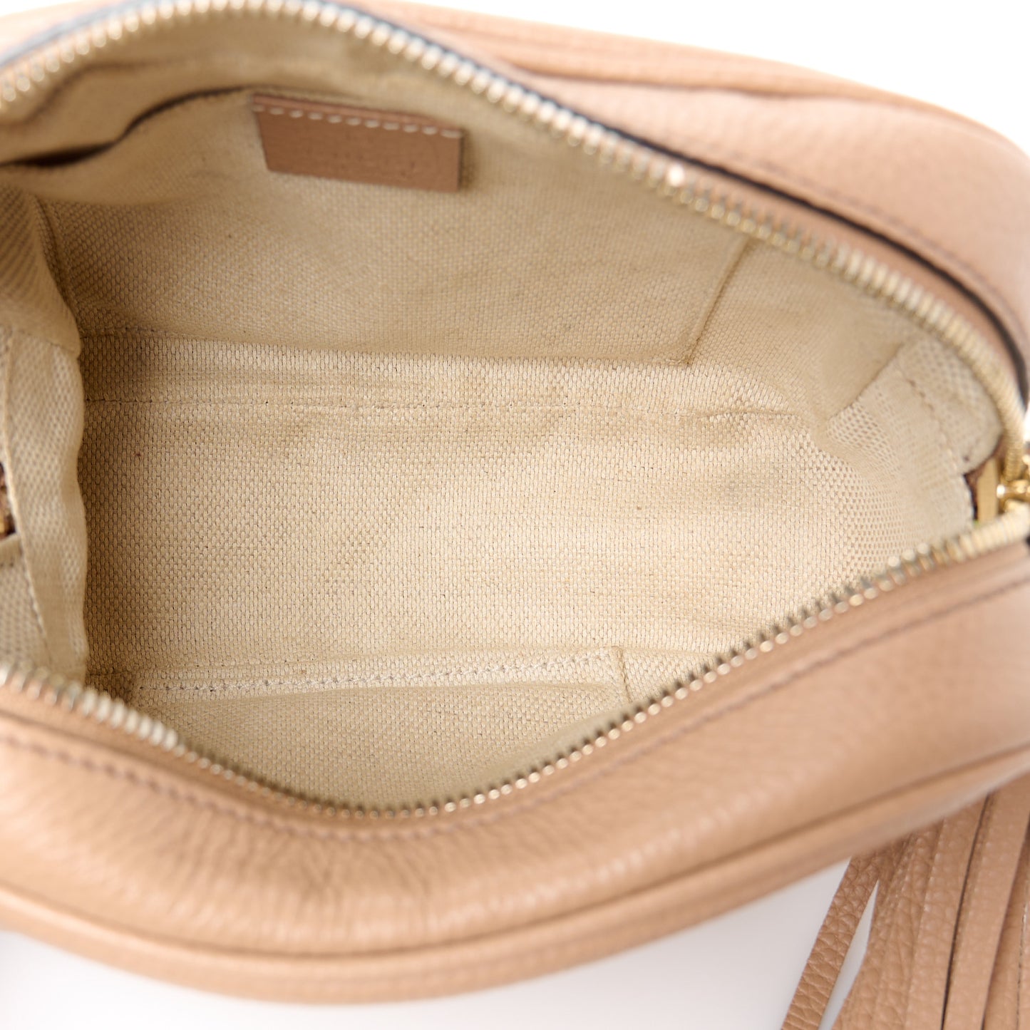 Pebbled Calfskin Small Soho Disco Bag Rose Beige