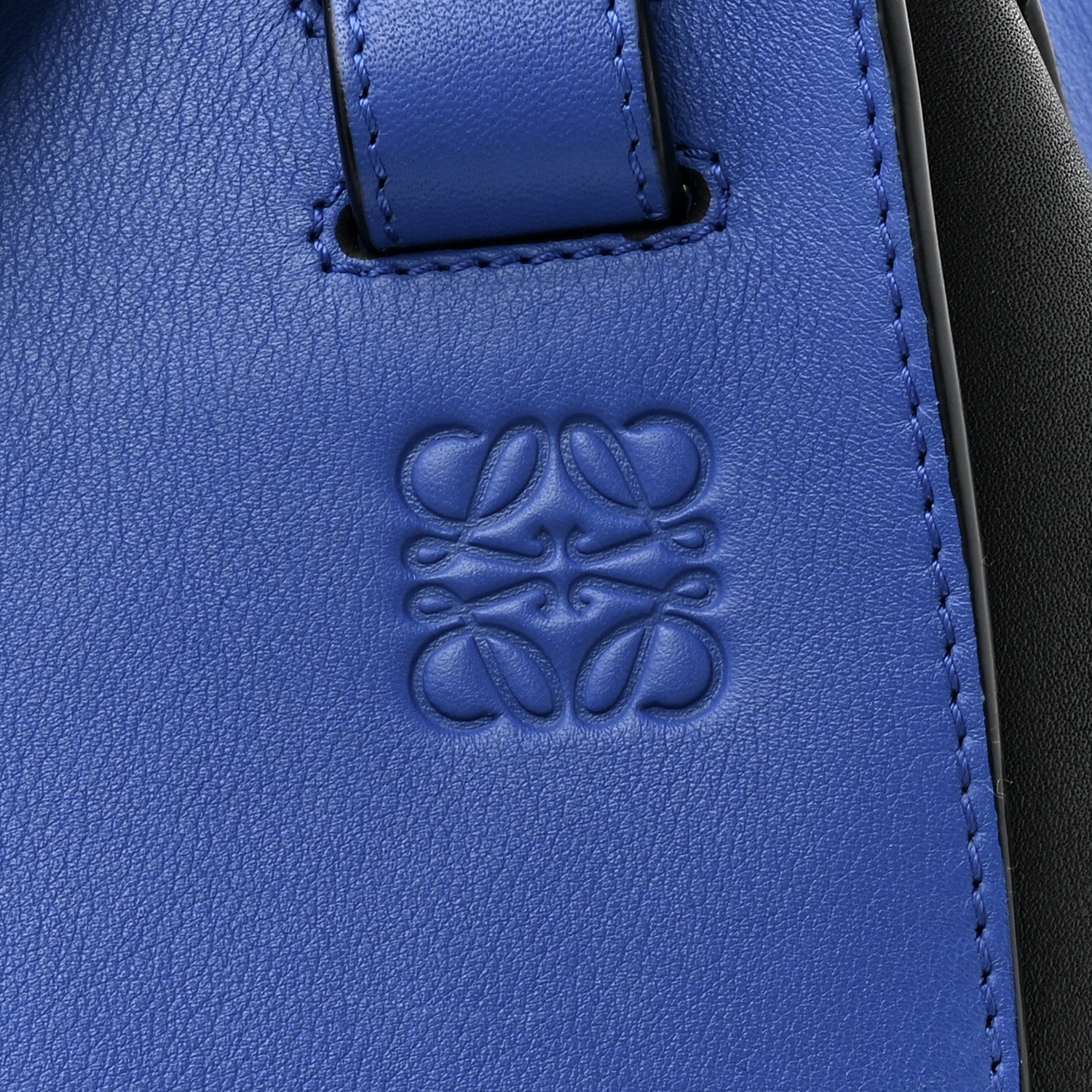 Loewe Calfskin Medium Hammock Shoulder Bag Electric Blue Black 8 of 15