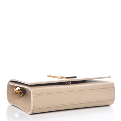 Saint Laurent Grain De Poudre Small Monogram Kate Satchel Nude Powder 4 of 8