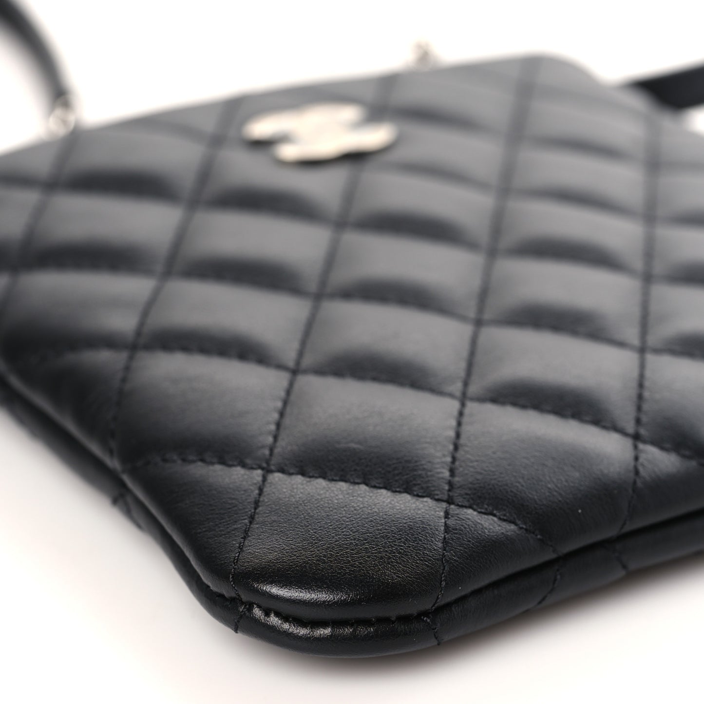 Lambskin Quilted Crossbody Bag Black