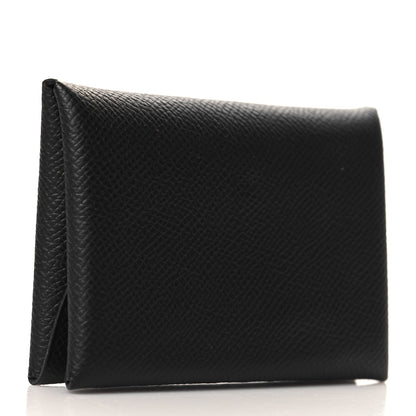 Hermes Epsom Calvi Duo Card Case Black 3 of 7