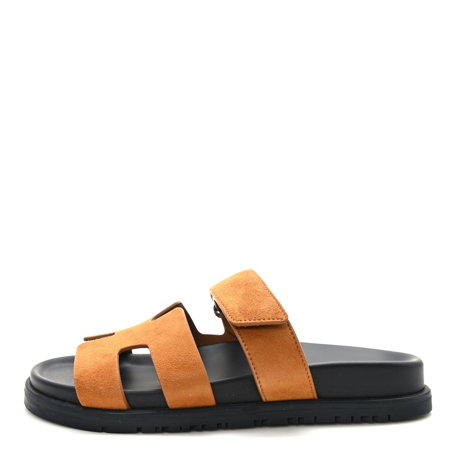 Hermes Suede Goatskin Womens Chypre Sandals 36 Naturel 1 of 7