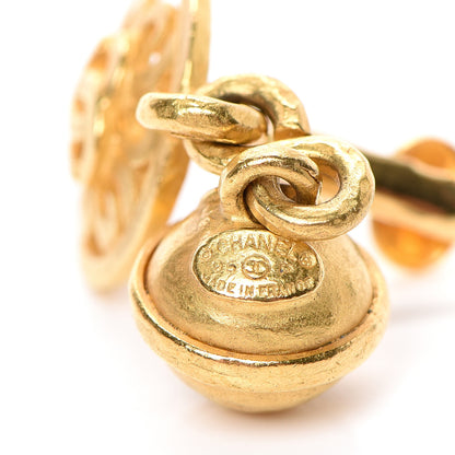 Chanel CC Clip On Drop Earrings Gold 4 of 4