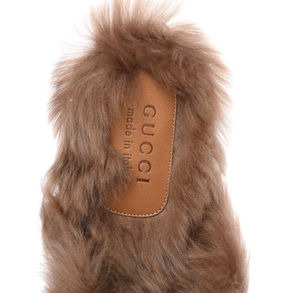 Gucci Canvas GG Monogram Diamond Fur Web GG Mens Princetown Slippers 9 Midnight Blue Hibiscus Red 6 of 8