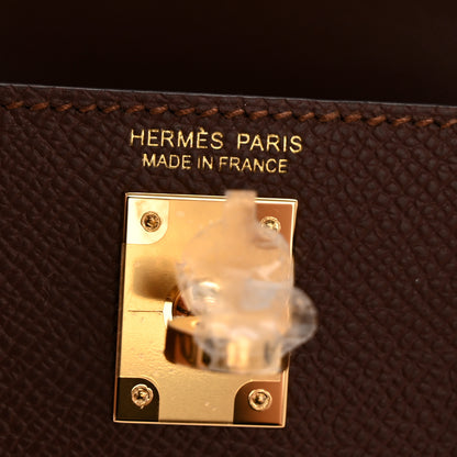 Hermes Epsom Tri-Color Mini Kelly Sellier 20 Terre Ebene Craie 6 of 11