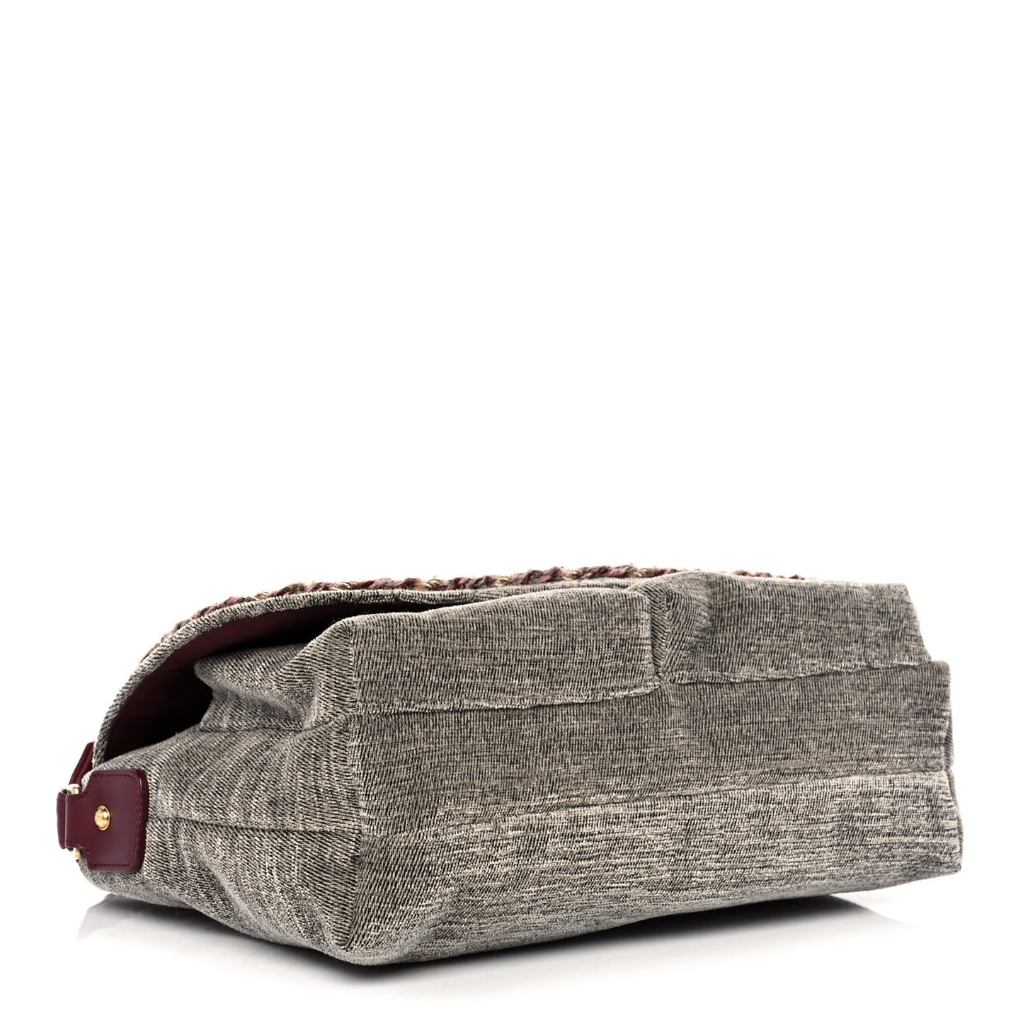 Wool Velvet Quilted Parisian Stroll Messenger Grey