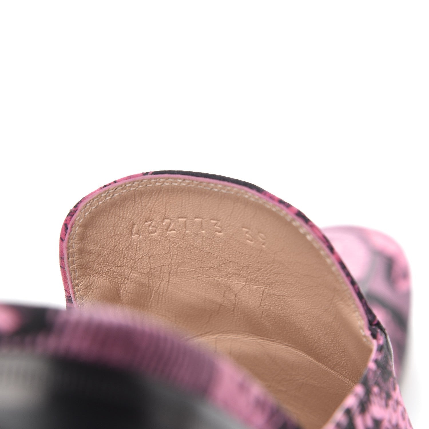 Gucci Silk Satin GG Wallpaper Saint Romain Womens Princetown Slippers 39 Pink Black 7 of 9